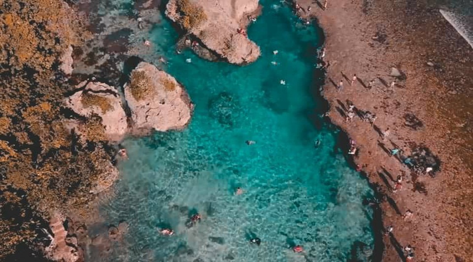 Magpupungko Tidal Pool Siargao - Drone Shot